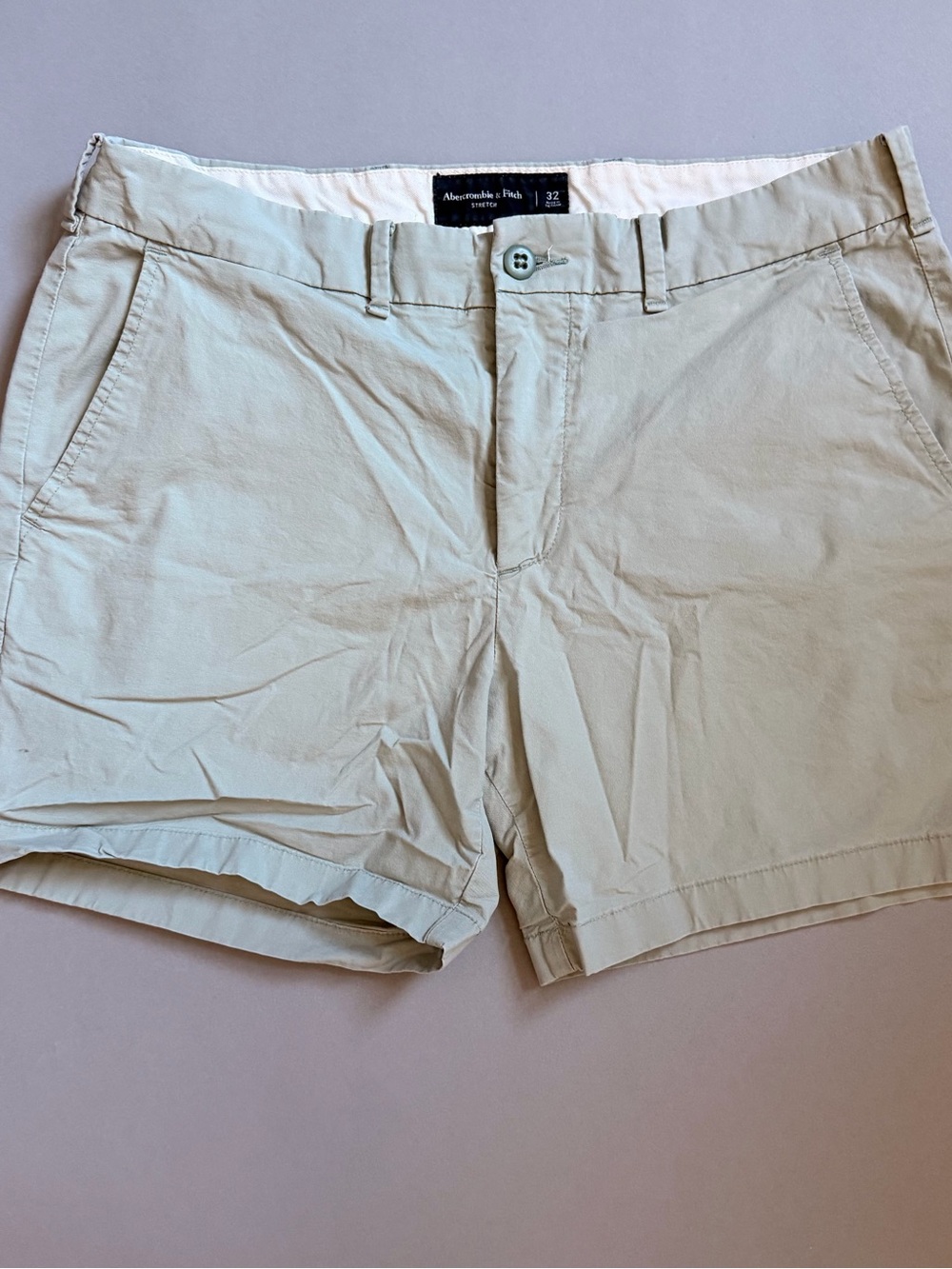 Abercrombie & Fitch Men's Light Green Chino Bermuda Shorts